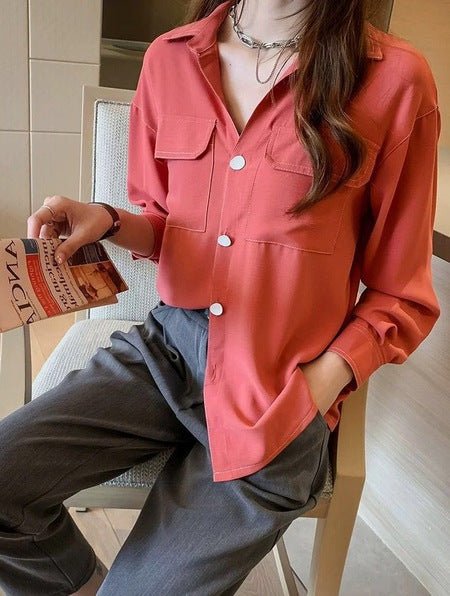 Temperament Chiffon Shirt Blouse Loose Shirt Bottoming Shirt - RALO COLLECTION STUDIO