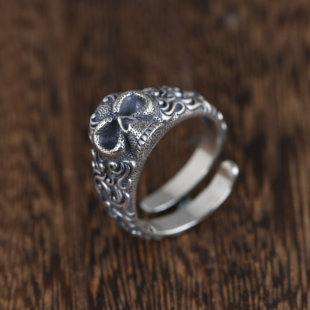 Thai silver craft men's ring skull silver ring - RALO COLLECTION STUDIO