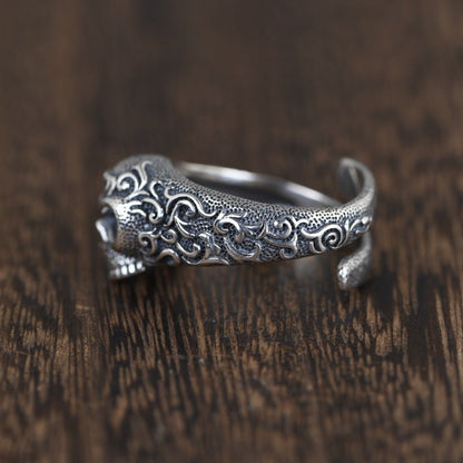Thai silver craft men's ring skull silver ring - RALO COLLECTION STUDIO