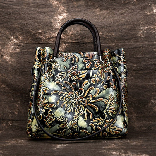 Ralo Sculpted Luxe Genuine Cowhide Messenger Bag - RALO COLLECTION STUDIO