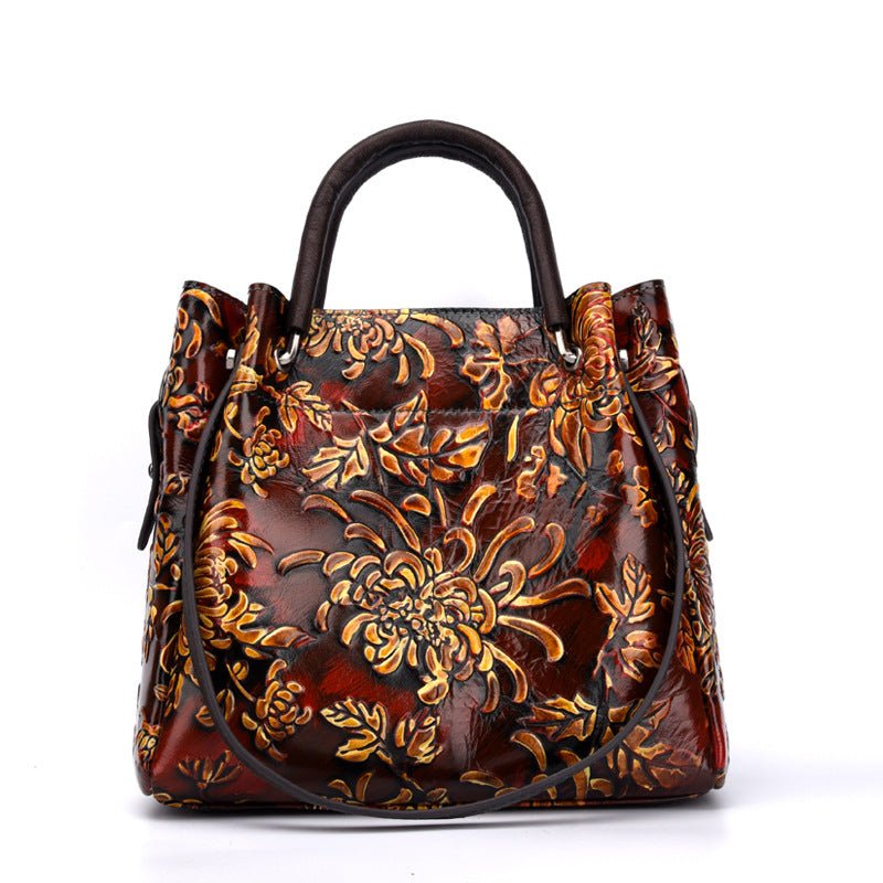 Ralo Sculpted Luxe Genuine Cowhide Messenger Bag - RALO COLLECTION STUDIO