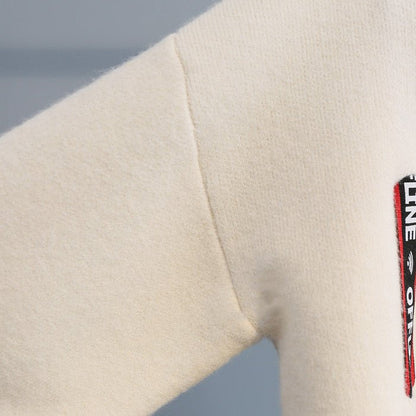 Turtleneck sweater letter holes - RALO COLLECTION STUDIO