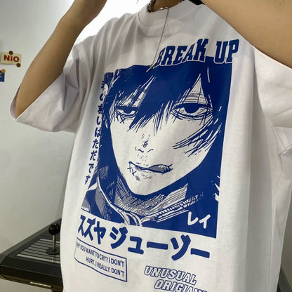 Two-dimensional Short-sleeved Anime Printed Salt T-shirt Loose - RALO COLLECTION STUDIO