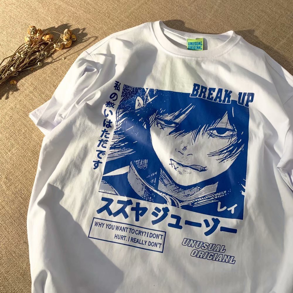 Two-dimensional Short-sleeved Anime Printed Salt T-shirt Loose - RALO COLLECTION STUDIO