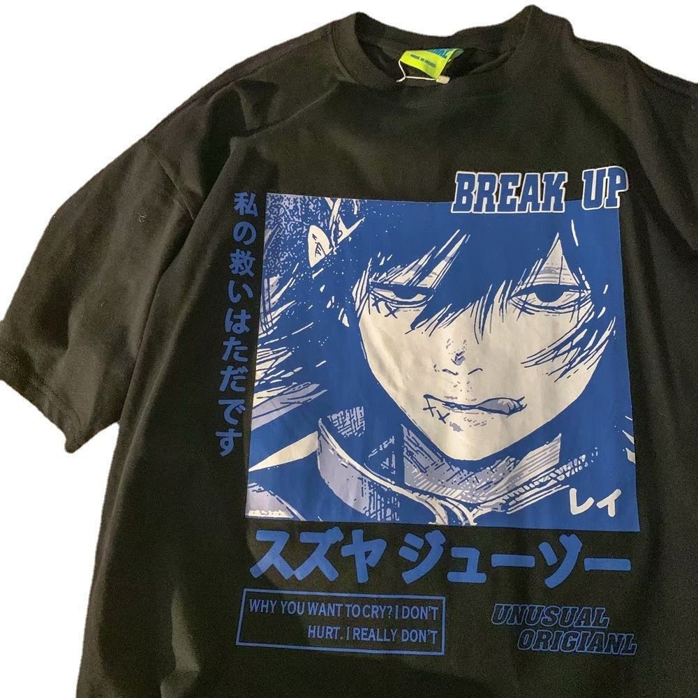 Two-dimensional Short-sleeved Anime Printed Salt T-shirt Loose - RALO COLLECTION STUDIO