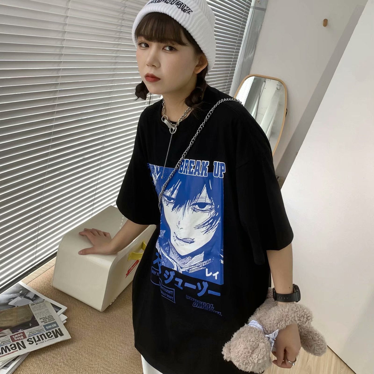 Two-dimensional Short-sleeved Anime Printed Salt T-shirt Loose - RALO COLLECTION STUDIO