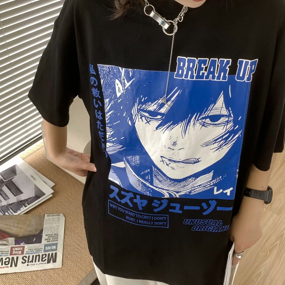 Two-dimensional Short-sleeved Anime Printed Salt T-shirt Loose - RALO COLLECTION STUDIO