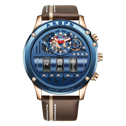 Uniquex Men Wrist Watches Leather Black Silver Creative - RALO COLLECTION STUDIO