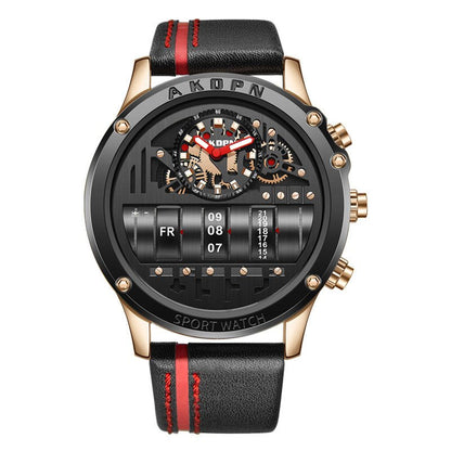 Uniquex Men Wrist Watches Leather Black Silver Creative - RALO COLLECTION STUDIO