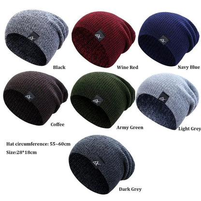 Unisex Fashionable Knitted Beanie, Winter Wool Elastic Hat For Outdoor Cycling, Camping, Travel Winter Beanie Hat Acrylic Knit Hats For Men Women - RALO COLLECTION STUDIO