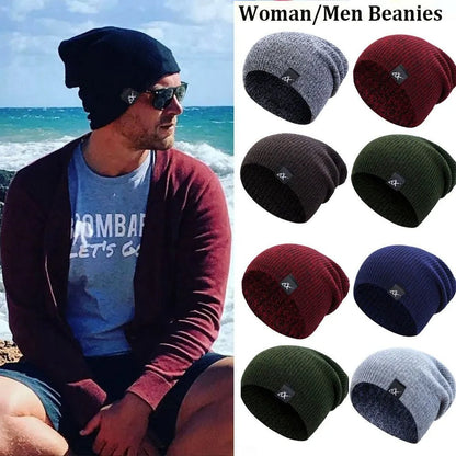 Unisex Fashionable Knitted Beanie, Winter Wool Elastic Hat For Outdoor Cycling, Camping, Travel Winter Beanie Hat Acrylic Knit Hats For Men Women - RALO COLLECTION STUDIO