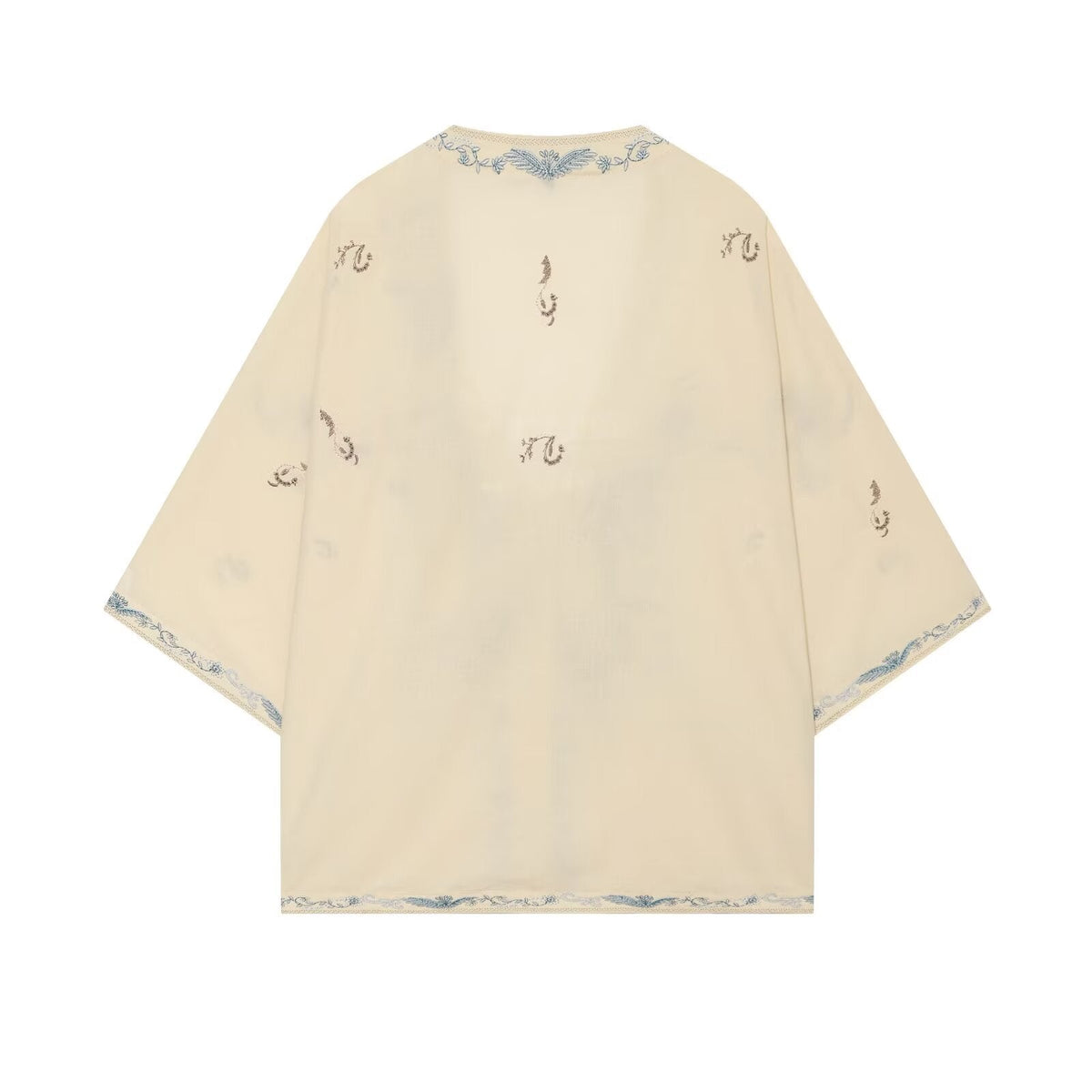 Versatile Casual Top And Drawstring-waist Embroidered Shorts Set - RALO COLLECTION STUDIO