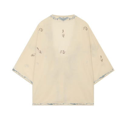 Versatile Casual Top And Drawstring-waist Embroidered Shorts Set - RALO COLLECTION STUDIO