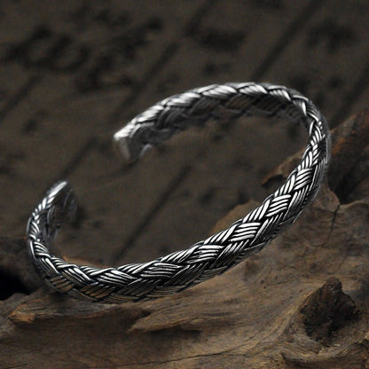 Vintage Twist Hand-woven Silver Bracelet Men And Women - RALO COLLECTION STUDIO