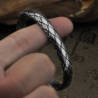 Vintage Twist Hand-woven Silver Bracelet Men And Women - RALO COLLECTION STUDIO