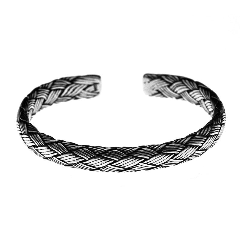 Vintage Twist Hand-woven Silver Bracelet Men And Women - RALO COLLECTION STUDIO