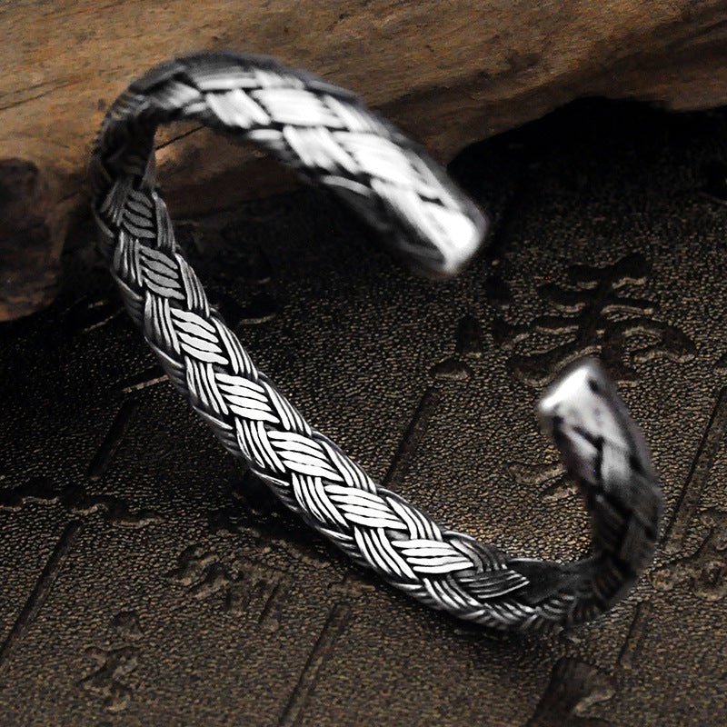 Vintage Twist Hand-woven Silver Bracelet Men And Women - RALO COLLECTION STUDIO