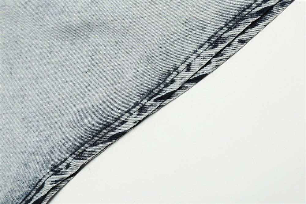 Washed Denim Short-sleeved Shirt For Men - RALO COLLECTION STUDIO