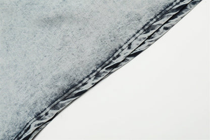 Washed Denim Short-sleeved Shirt For Men - RALO COLLECTION STUDIO