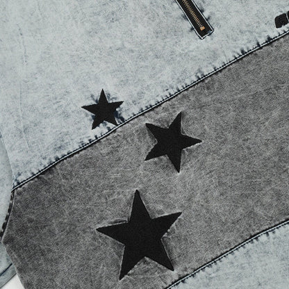 Washed Denim Short-sleeved Shirt For Men - RALO COLLECTION STUDIO