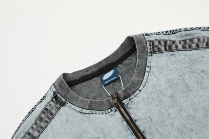 Washed Denim Short-sleeved Shirt For Men - RALO COLLECTION STUDIO