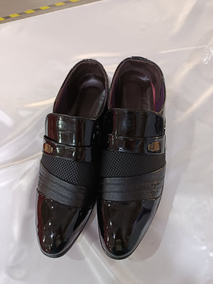 Wine Red Fashion Patchwork Leather Shoes For Men - RALO COLLECTION STUDIO