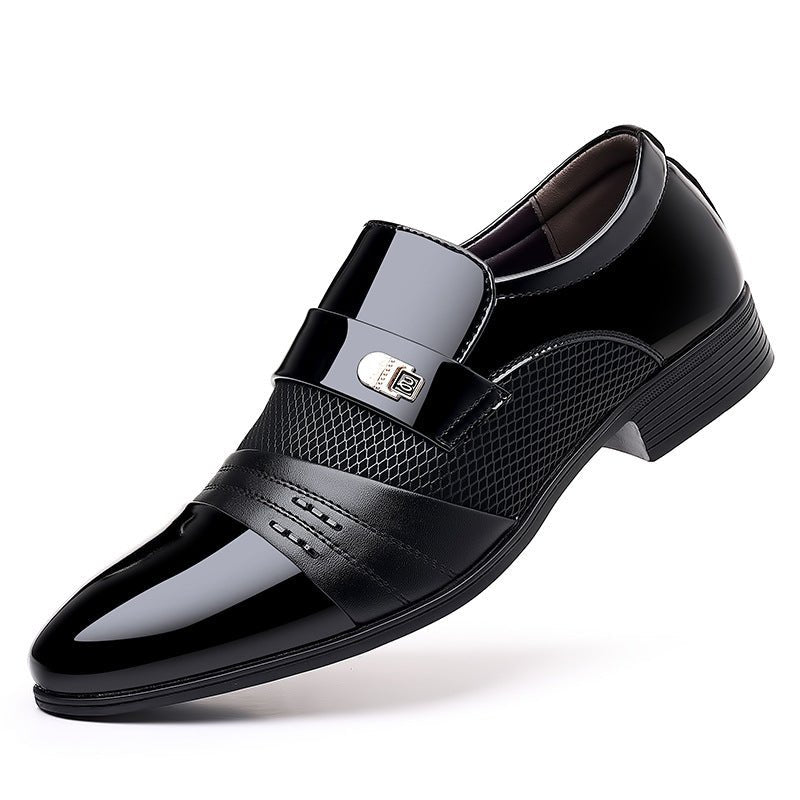 Wine Red Fashion Patchwork Leather Shoes For Men - RALO COLLECTION STUDIO