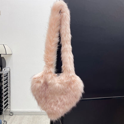 Ralo Cozy Heart Plush Winter Crossbody Bag - RALO COLLECTION STUDIO