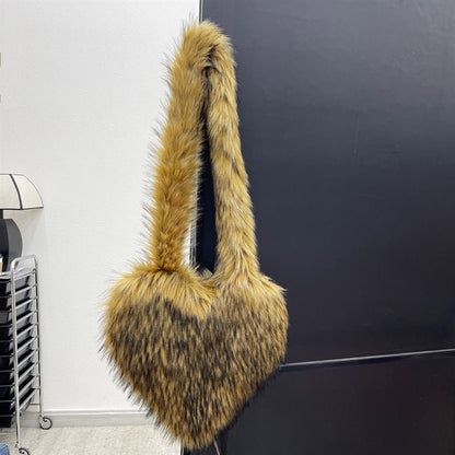 Ralo Cozy Heart Plush Winter Crossbody Bag - RALO COLLECTION STUDIO