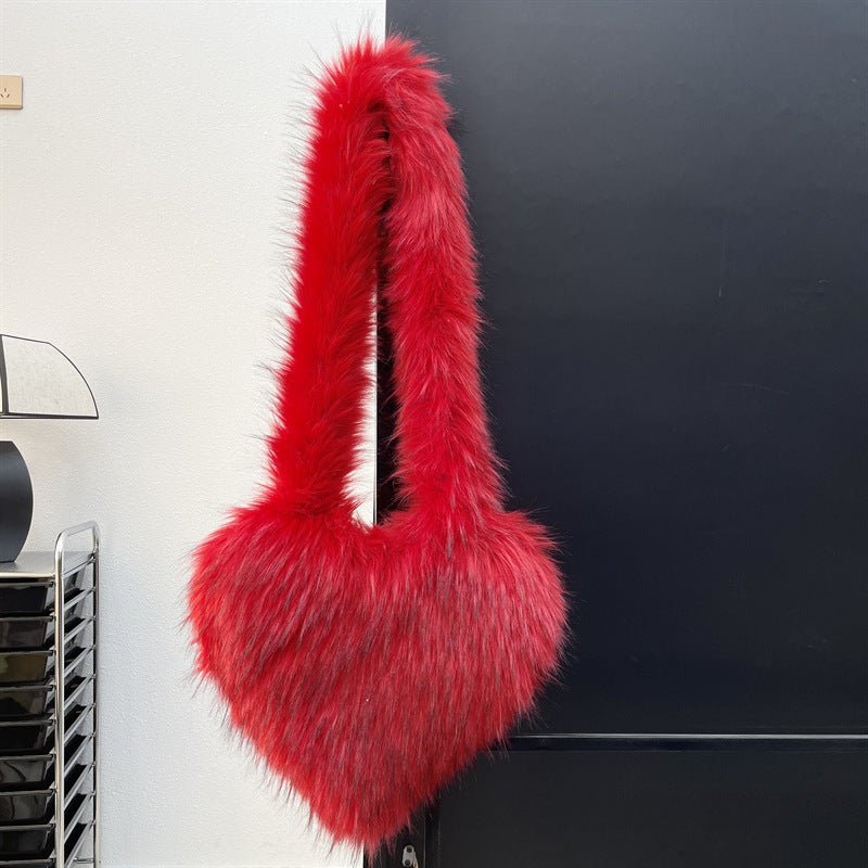 Ralo Cozy Heart Plush Winter Crossbody Bag - RALO COLLECTION STUDIO