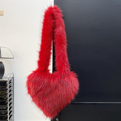 Ralo Cozy Heart Plush Winter Crossbody Bag - RALO COLLECTION STUDIO