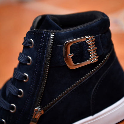 Winter Men's Boots Buckle Metrosexual Shoes Korean High Shoes British Style Casual Shoes - RALO COLLECTION STUDIO