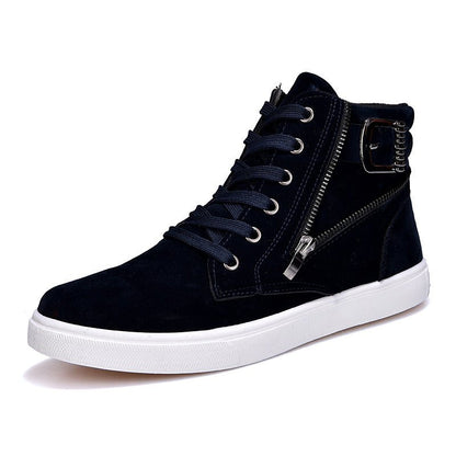 Winter Men's Boots Buckle Metrosexual Shoes Korean High Shoes British Style Casual Shoes - RALO COLLECTION STUDIO