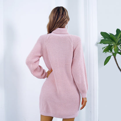 Ralo Women’s Winter Turtleneck Sweater Dress - RALO COLLECTION STUDIO