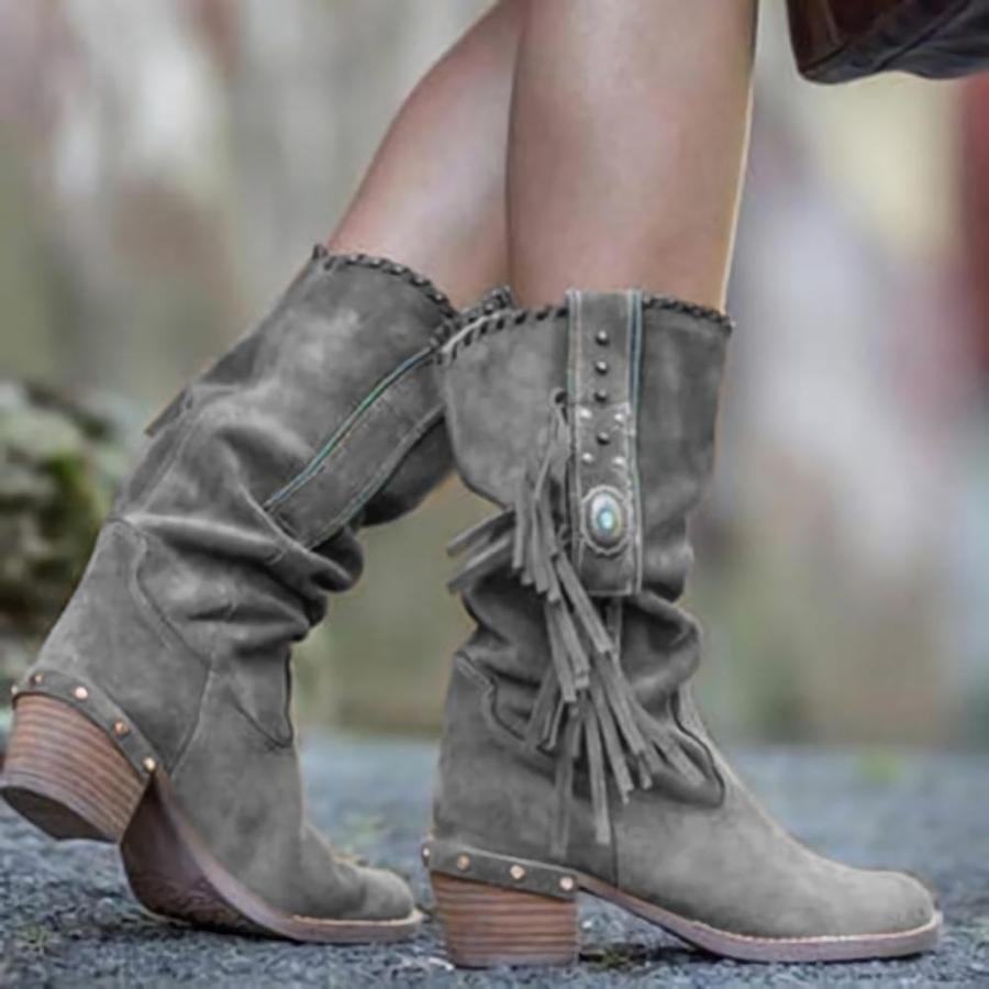 Woman Square Heel Shoe Booties - RALO COLLECTION STUDIO