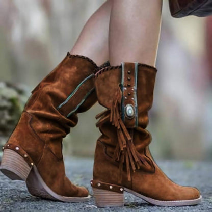 Woman Square Heel Shoe Booties - RALO COLLECTION STUDIO