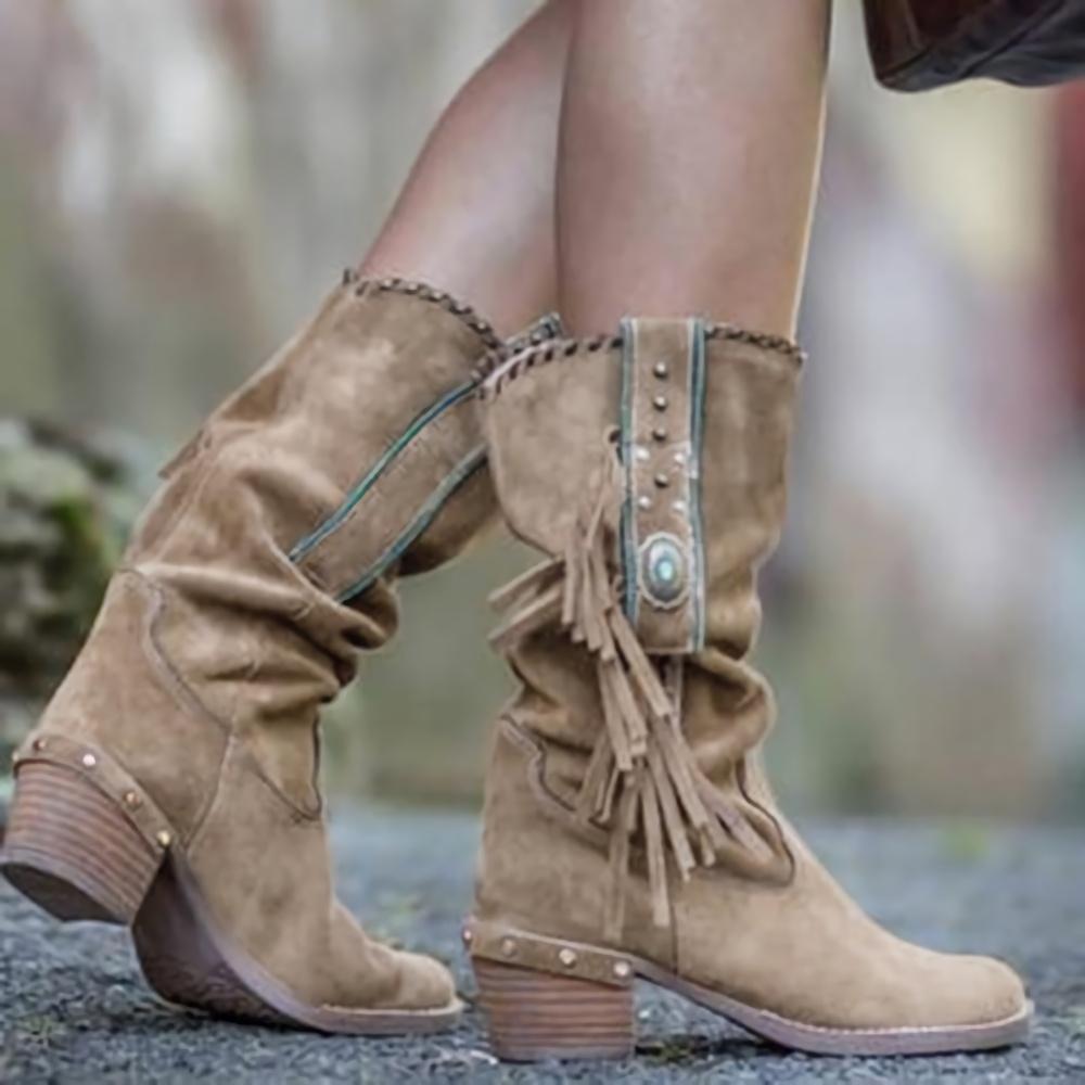 Woman Square Heel Shoe Booties - RALO COLLECTION STUDIO