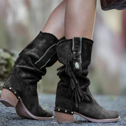 Woman Square Heel Shoe Booties - RALO COLLECTION STUDIO