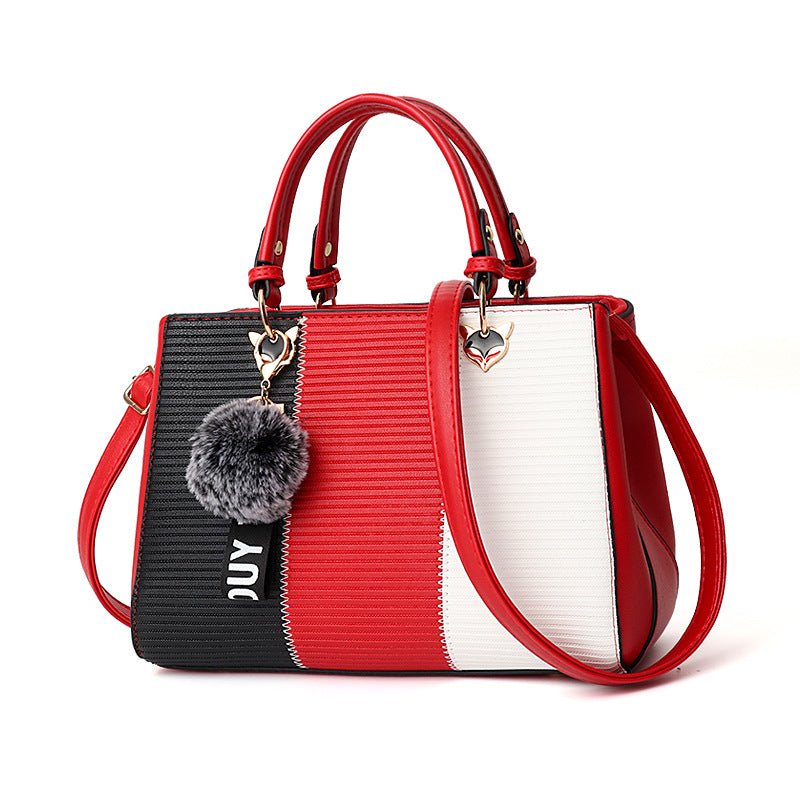 RALO COLLECTION Women’s Hairball Patchwork Handbag – Elegant Crossbody Shoulder Purse For Women - RALO COLLECTION STUDIO