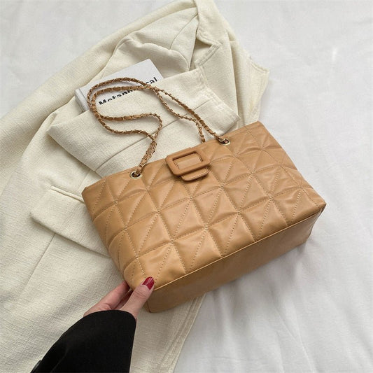 Ralo Diamond Luxe Quilted Chain Shoulder Bag - RALO COLLECTION STUDIO