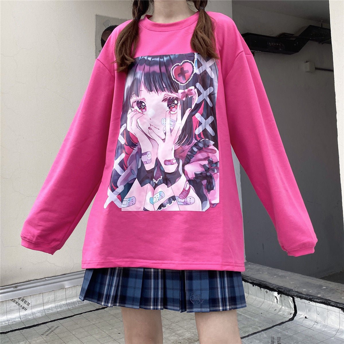 Women's Anime Long Sleeve Round Neck T-shirt - RALO COLLECTION STUDIO