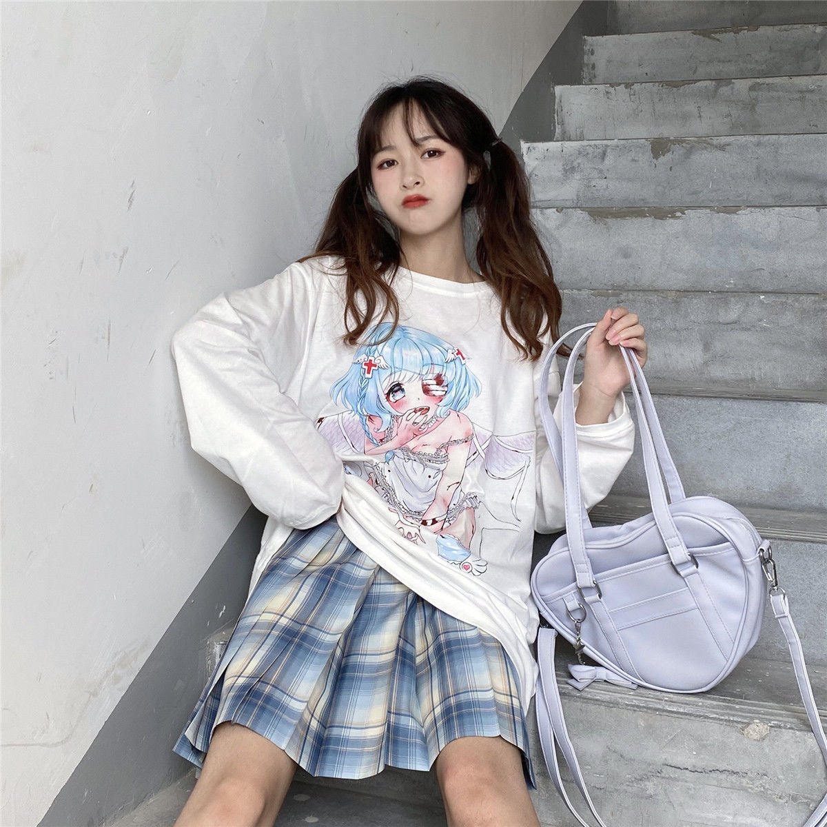 Women's Anime Long Sleeve Round Neck T-shirt - RALO COLLECTION STUDIO