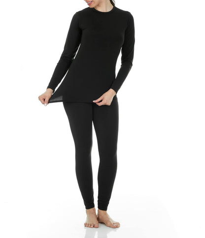 Ralo Collection Women’s Thermal Underwear Set – Solid Color Long Sleeve Top & Leggings - RALO COLLECTION STUDIO