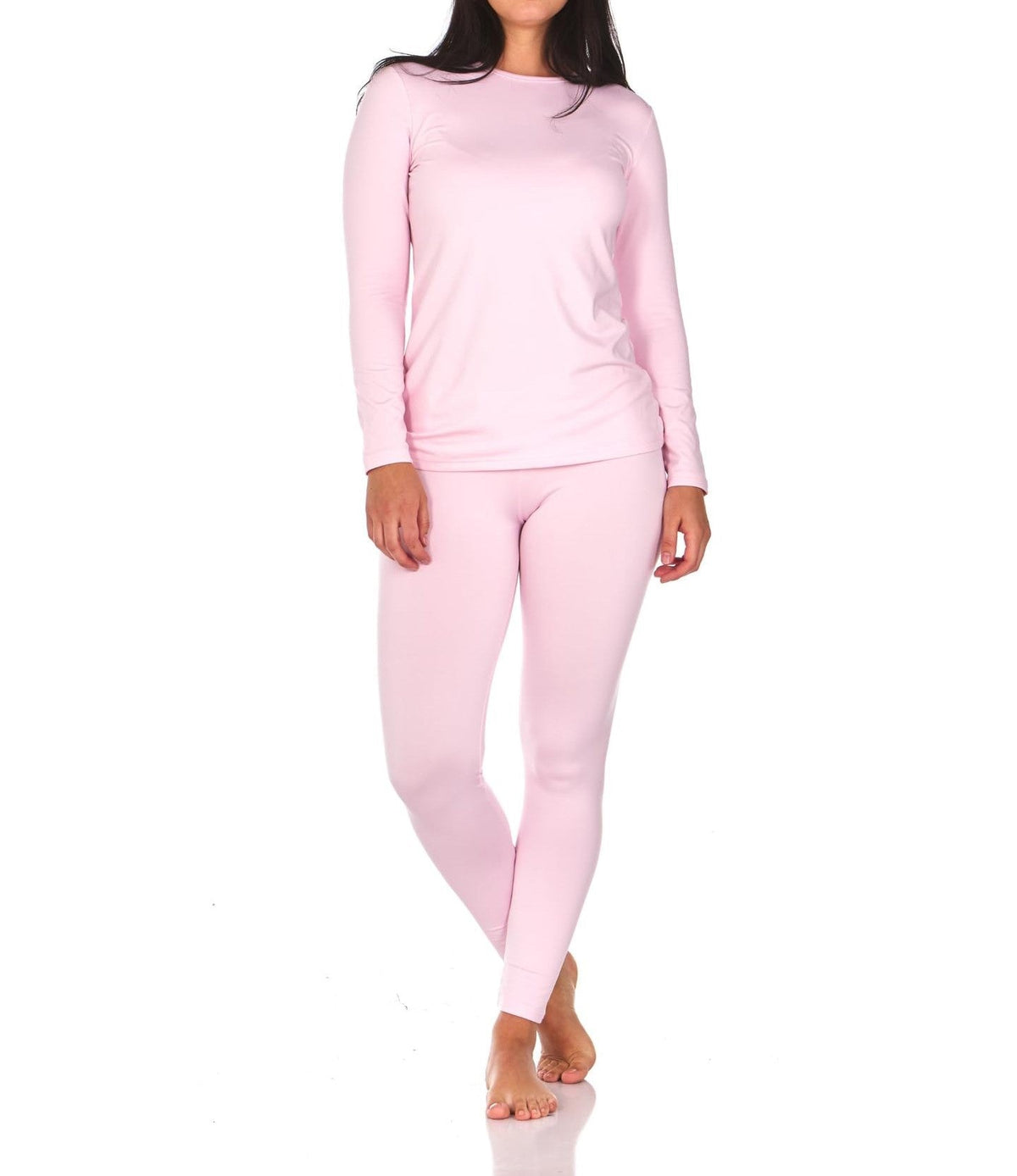 Ralo Collection Women’s Thermal Underwear Set – Solid Color Long Sleeve Top & Leggings - RALO COLLECTION STUDIO