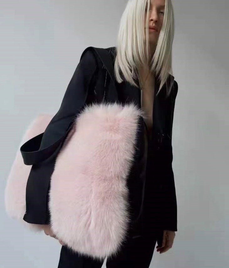 Ralo Luxe Plush Fur Shoulder Bag for Women - RALO COLLECTION STUDIO