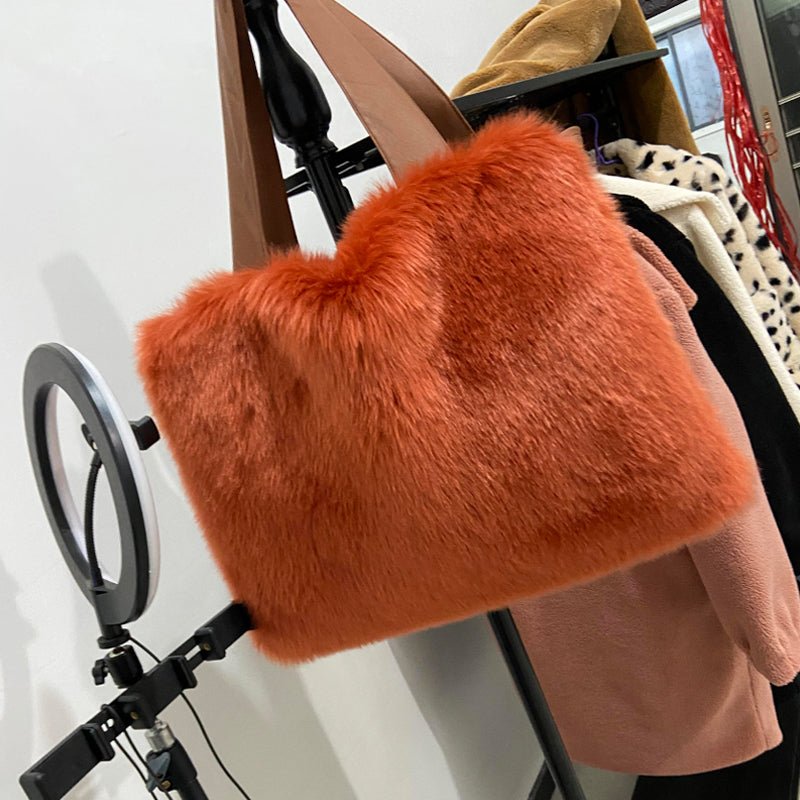 Ralo Luxe Plush Fur Shoulder Bag for Women - RALO COLLECTION STUDIO