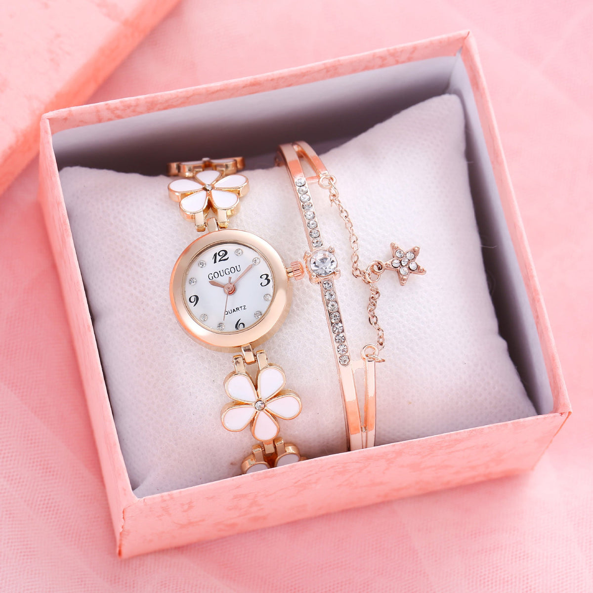 Women's Bracelet Watch Flower Disk Two-piece Bracelet Set - RALO COLLECTION STUDIO