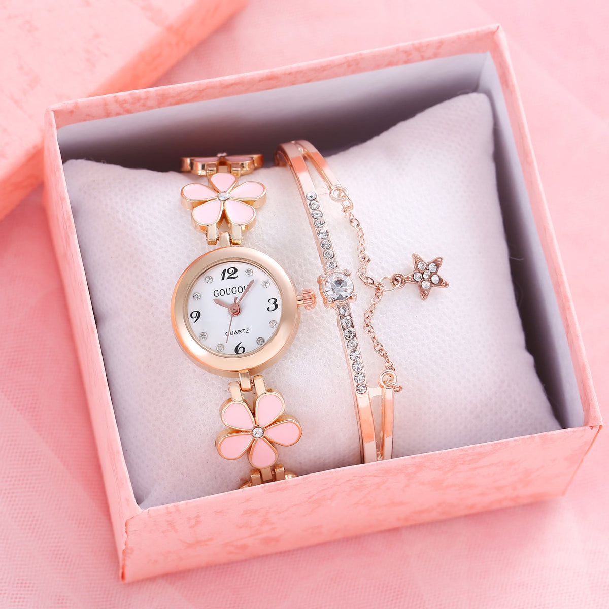 Women's Bracelet Watch Flower Disk Two-piece Bracelet Set - RALO COLLECTION STUDIO
