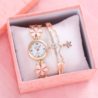 Women's Bracelet Watch Flower Disk Two-piece Bracelet Set - RALO COLLECTION STUDIO