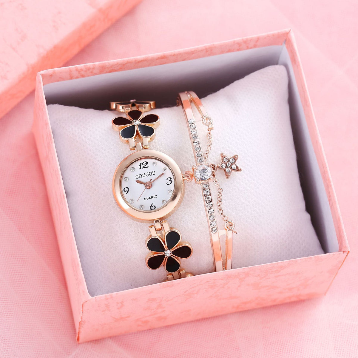 Women's Bracelet Watch Flower Disk Two-piece Bracelet Set - RALO COLLECTION STUDIO